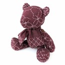 Little Sashiko Teddy Bear Col. 102 Burg (Panel - not pre made) Min: 3 /each